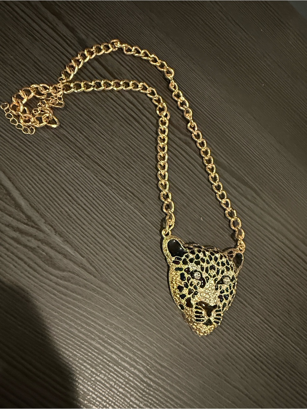 Gold Leopard Head Pendant Necklace - Women's Jewelry - Picture 4 of 7